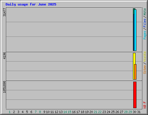 Daily usage for June 2025