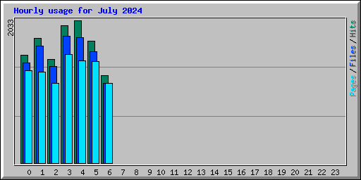 Hourly usage for July 2024