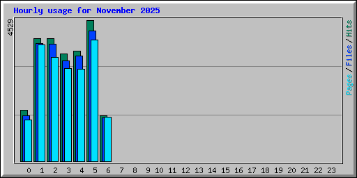 Hourly usage for November 2025